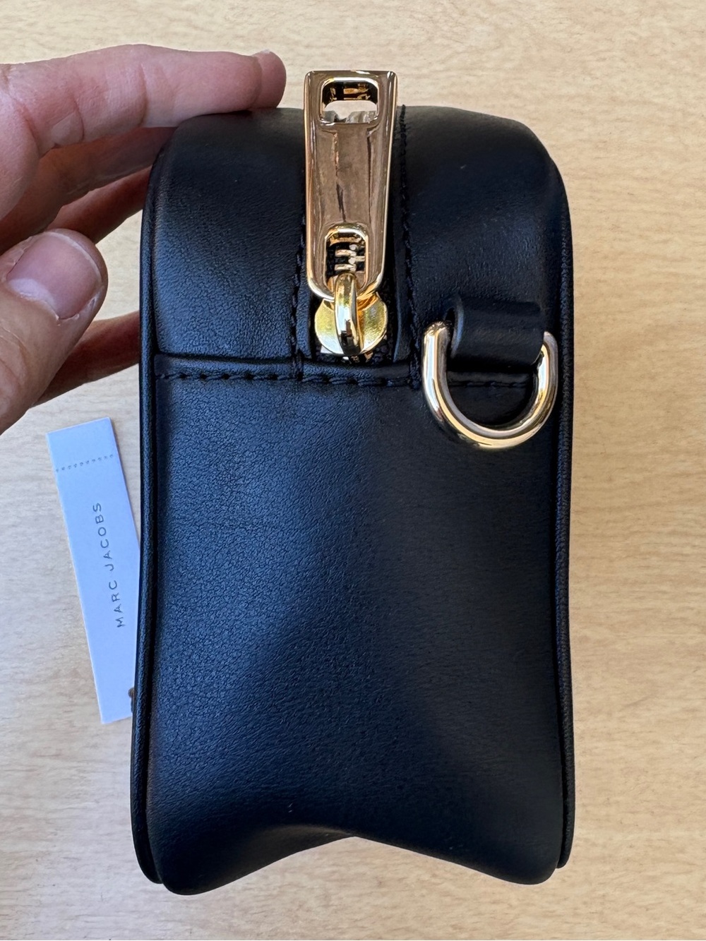 Marc Jacobs Flash Leather Bag In Black/Gold Spellout NWT (Missing Strap) - Picture 9 of 16